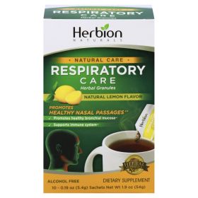 Herbion Naturals Respiratory Care - Natural Care - Herbal Granules - Lemon - 10 Packets