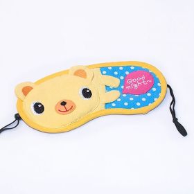 [Good Night Bear] Embroidered Applique Eye Shade / Sleeping Mask Cover / Sleep Blinder (7.5*3.5)