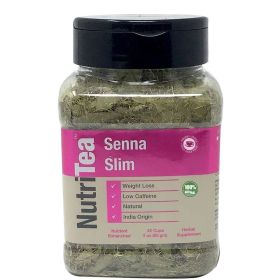 NUTRITEA Natural Senna Slim, 3 oz(85 gm) Full Leaf Gourmet Jar - Makes 42 Cups - Low Caffeine - Nutrient Enriched